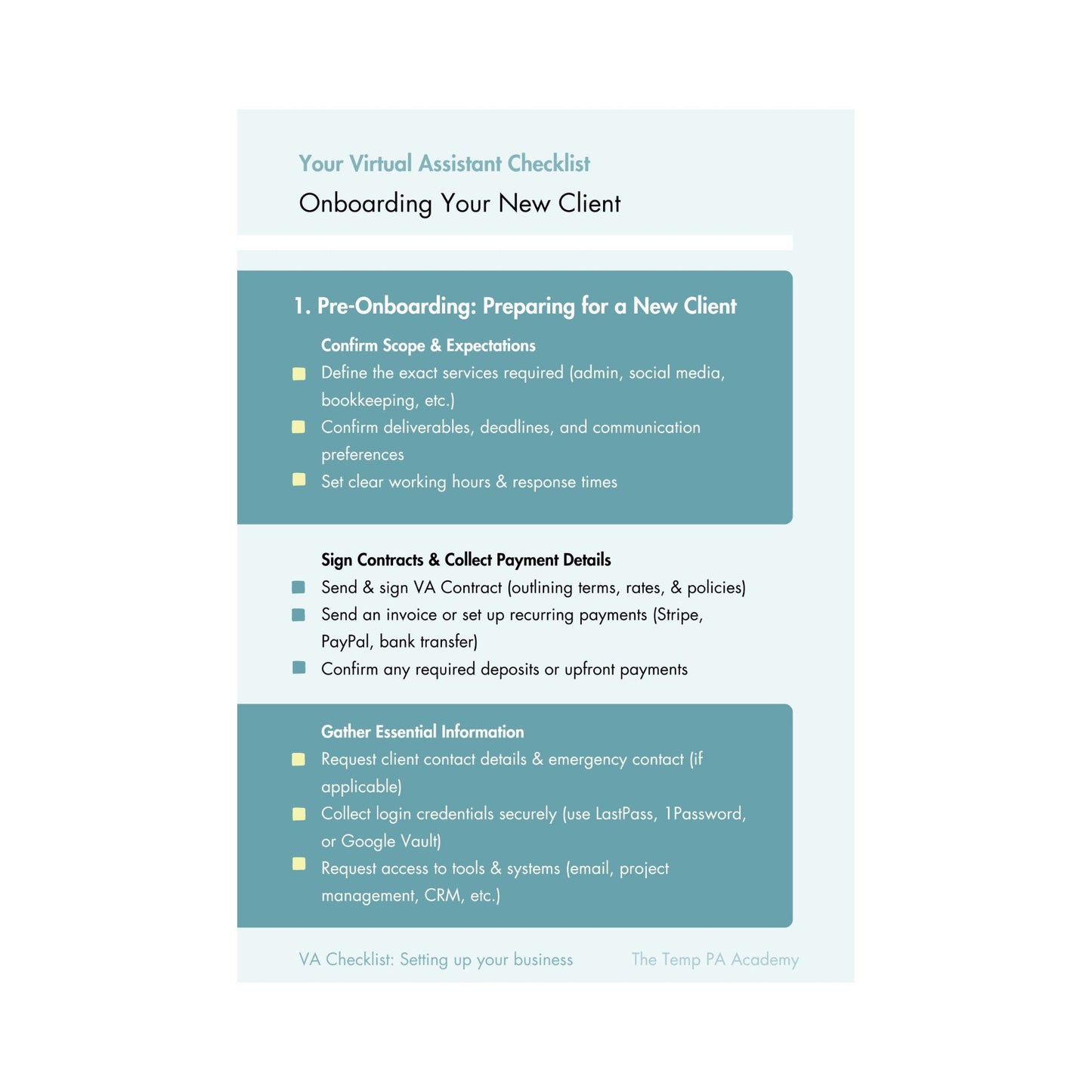 VA Client Onboarding Checklist: Step-by-Step Guide