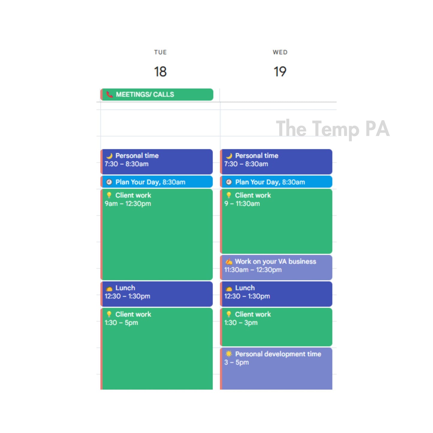 Time Management Guide: Shared Calendar for VAs